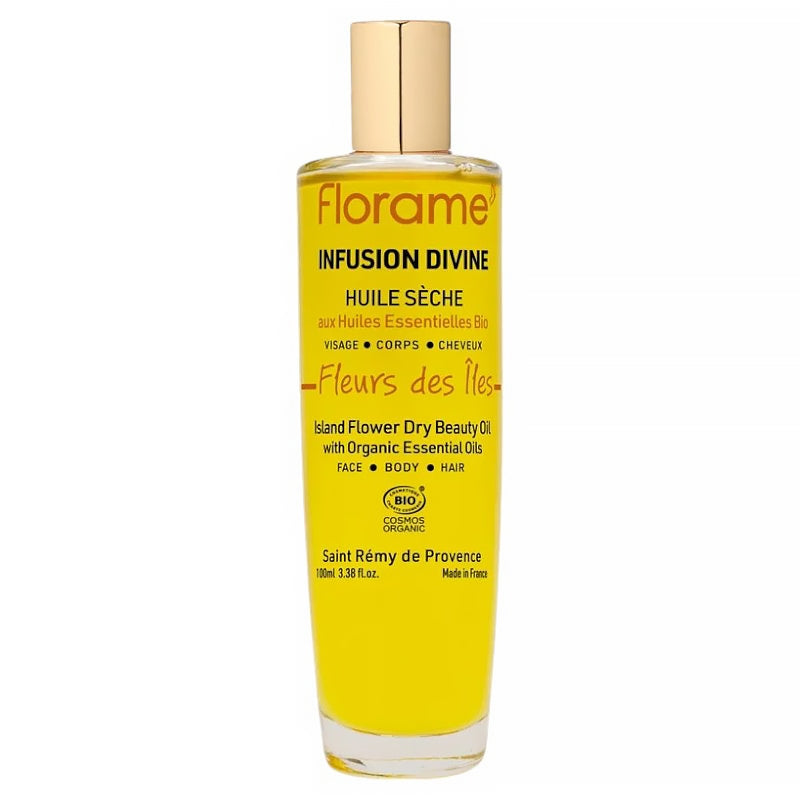 Huile sèche infusion divine BIO fleurs des îles - 100ml - Florame