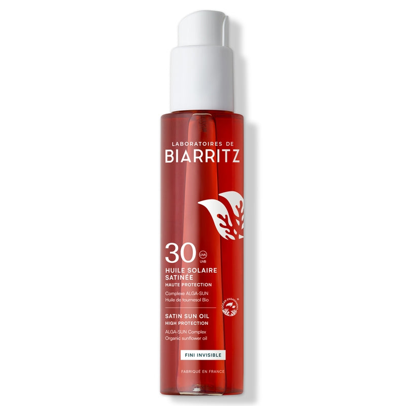 Huile solaire satinée naturelle IP 30 - 125ml - Laboratoires de Biarritz