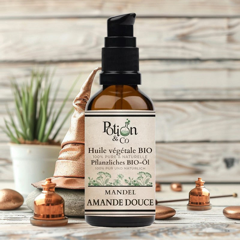 Huile végétale d'amande douce BIO - 50ml - Potion & Co