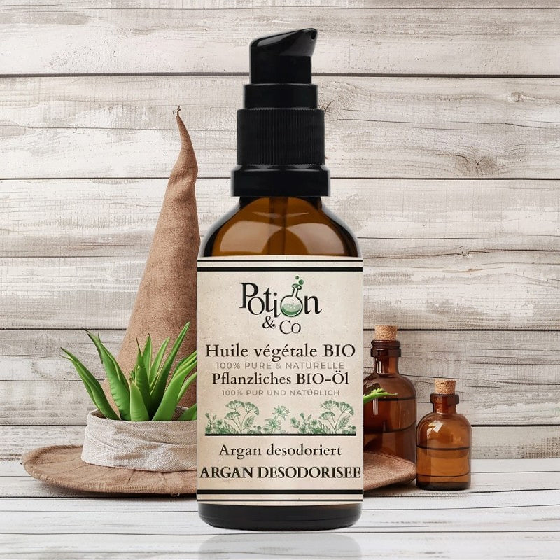 Huile végétale d'argan désodorisée BIO - 50ml - Potion & Co