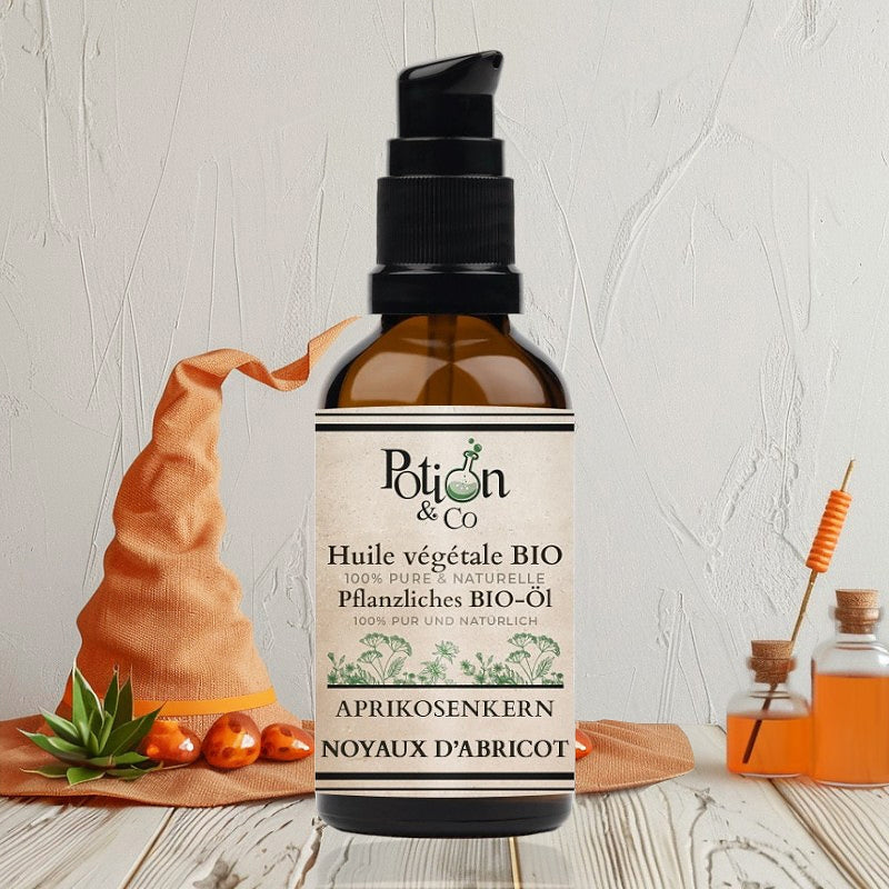 Huile végétale de noyaux d'abricot BIO - 50ml - Potion & Co