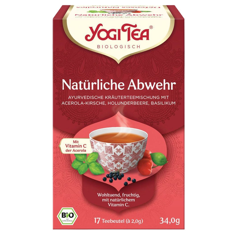 Bio-Aufguss aus Acerola, Holunderblüte und Basilikum – Natürliche Abwehrkräfte – Yogi-Tee