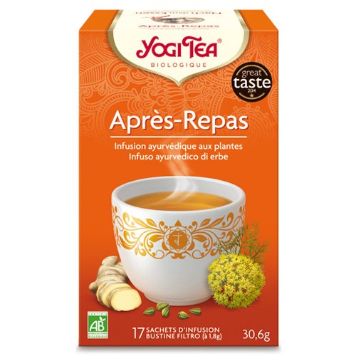 Infusion cardamome, fenouil & gingembre BIO - Après-Repas - Yogi Tea
