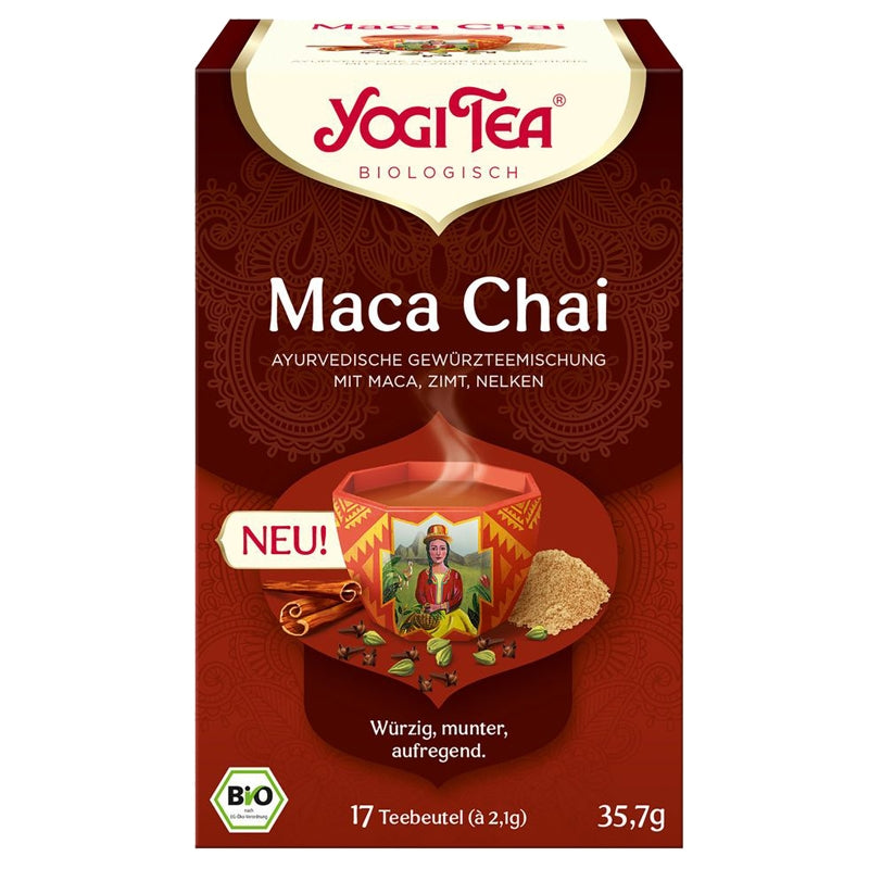 Bio-Maca-, Zimt- und Nelkenaufguss – Maca Chai – Yogi-Tee