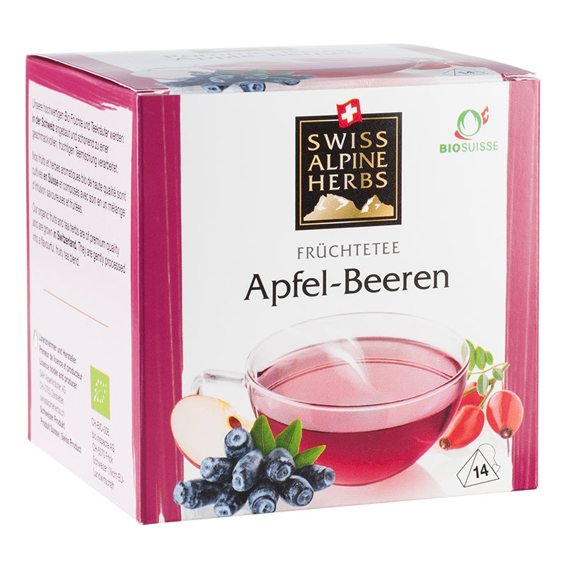 Infusion pomme baies BIO - 14 sachets - Swiss Alpine Herbs