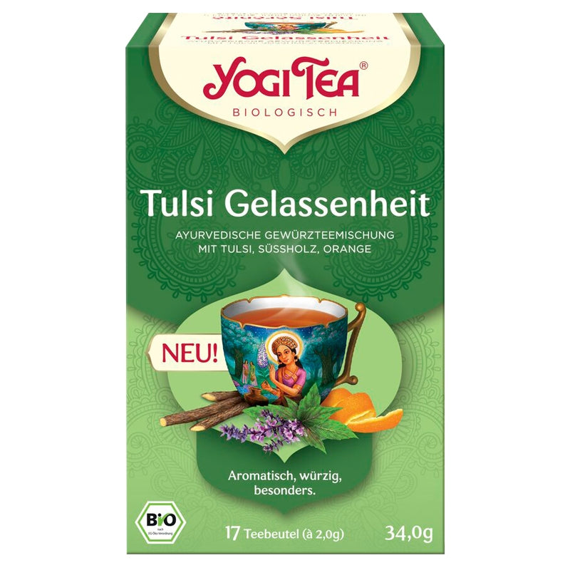 Bio-Tulsi-, Süßholz- und Orangenaufguss – Tulsi Serenity – Yogi-Tee