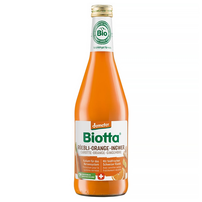 Bio-Karotten-, Orangen- und Ingwersaft – 500 ml – Biotta