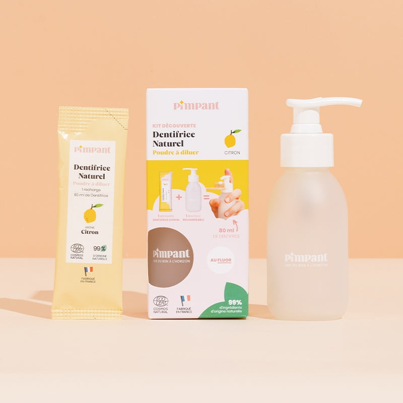 Kit découverte dentifrice citron avec fluor - Pimpant