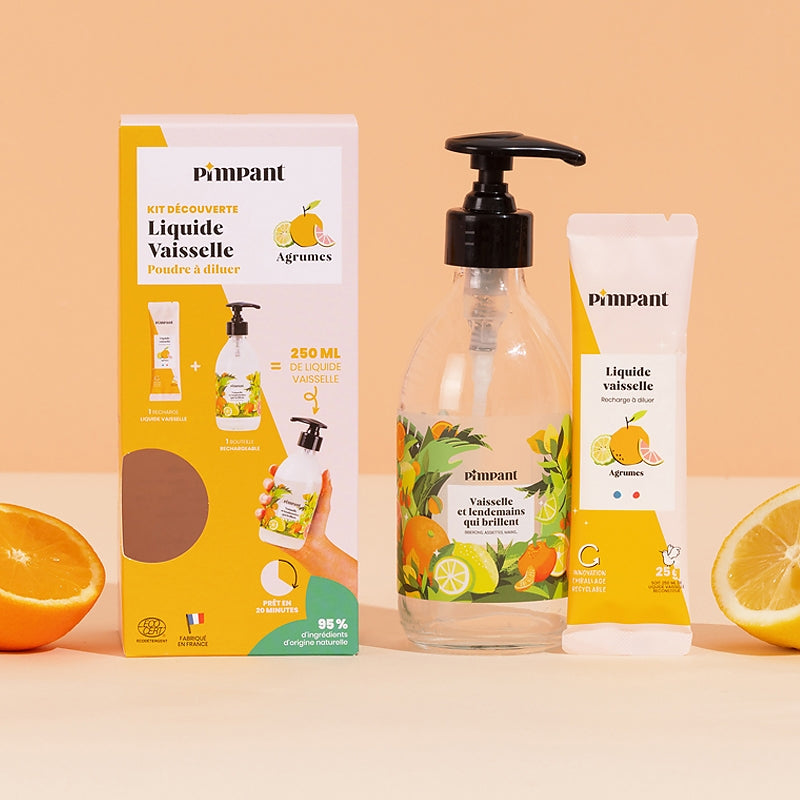 Kit découverte liquide vaisselle agrumes - Pimpant
