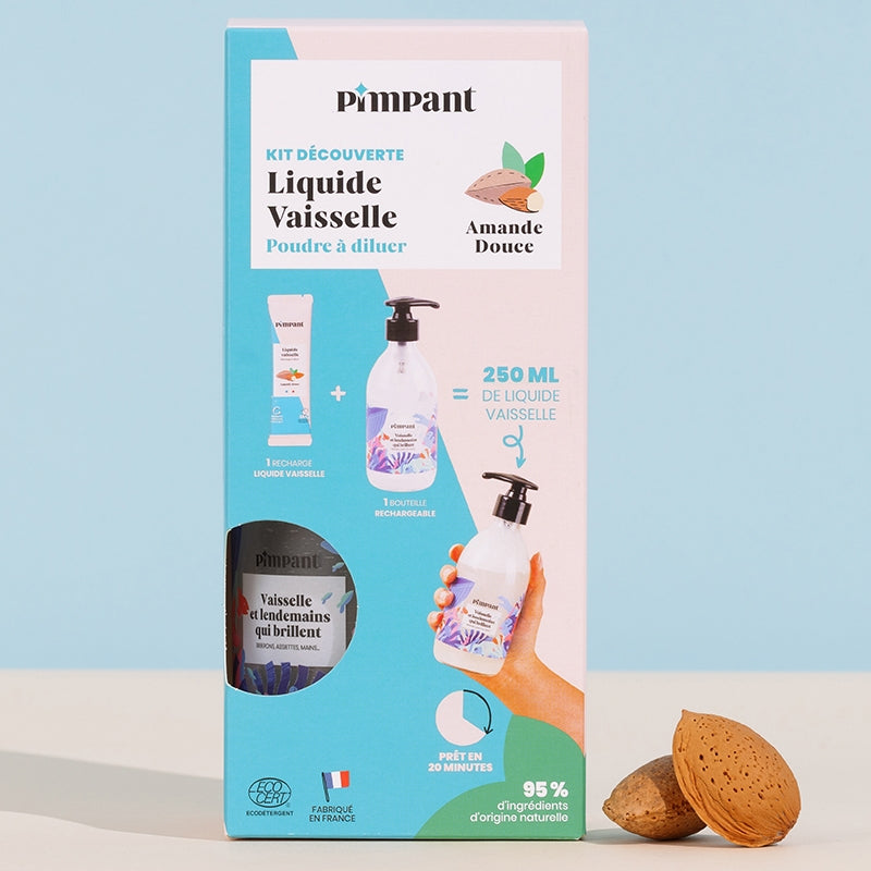 Kit découverte liquide vaisselle amande douce - Pimpant