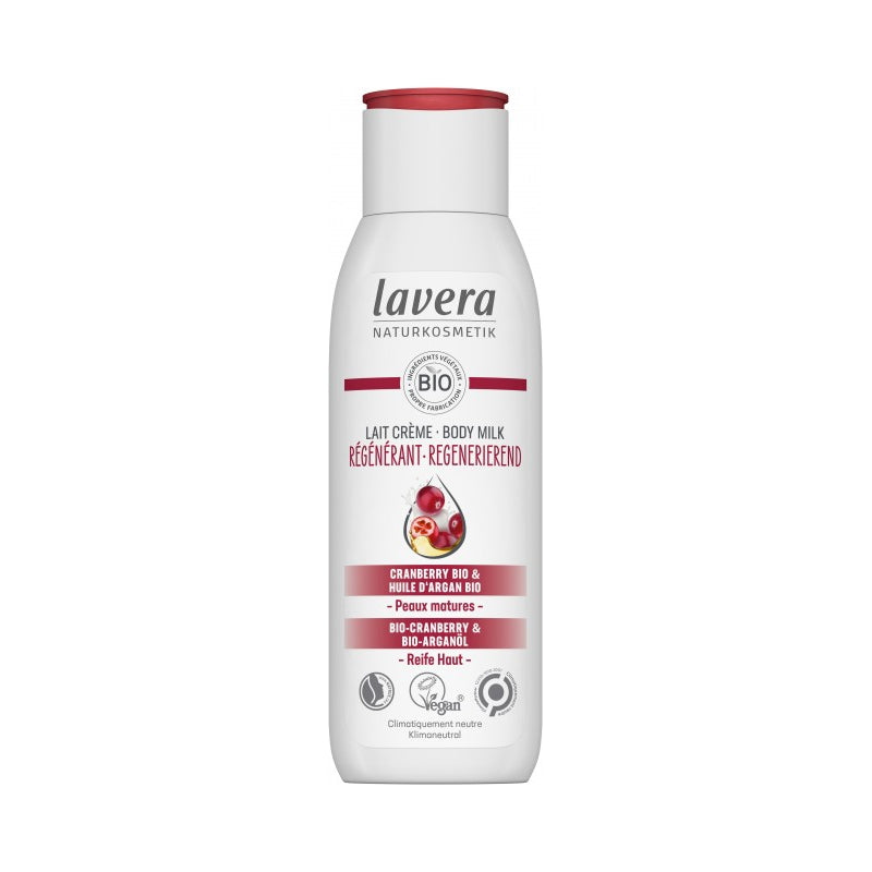 Lait crème régénérant BIO cranberry & argan - 200ml - Lavera