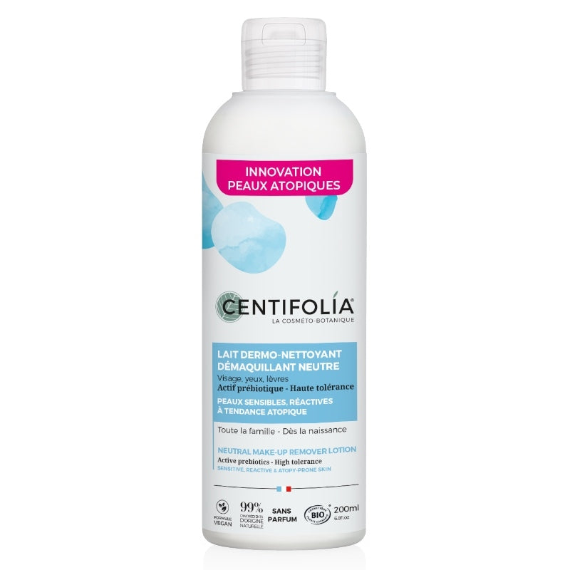 Lait dermo-nettoyant démaquillant BIO prébiotique - 200ml - Centifolia