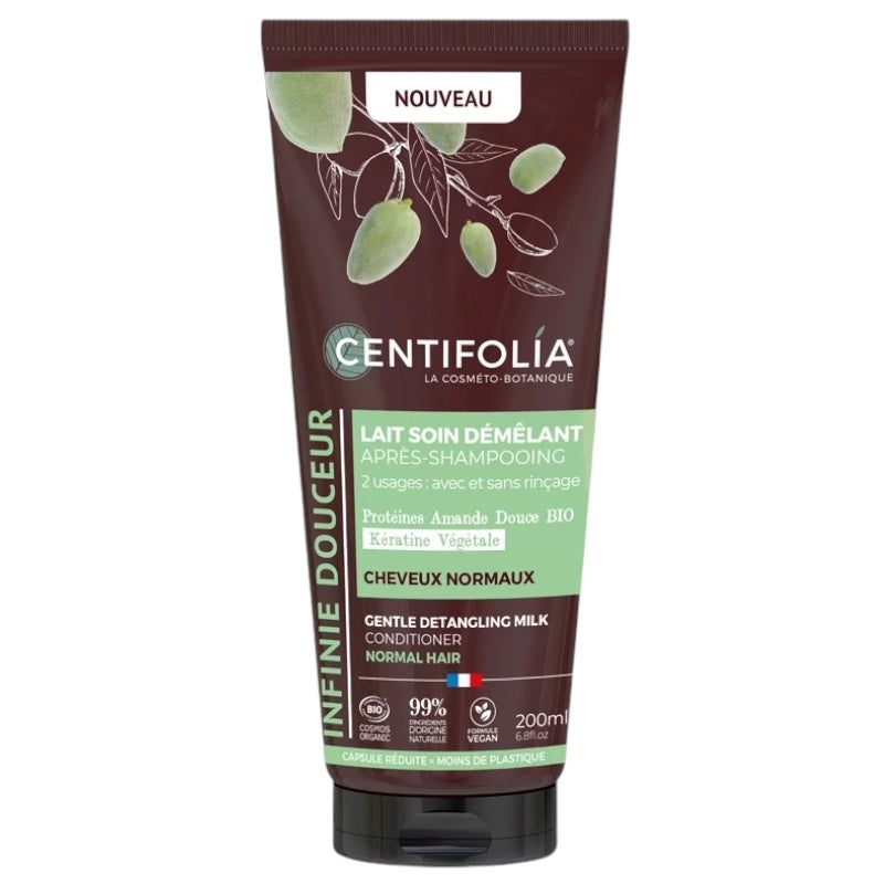 Lait soin démêlant douceur après-shampooing BIO amande - 200ml - Centifolia