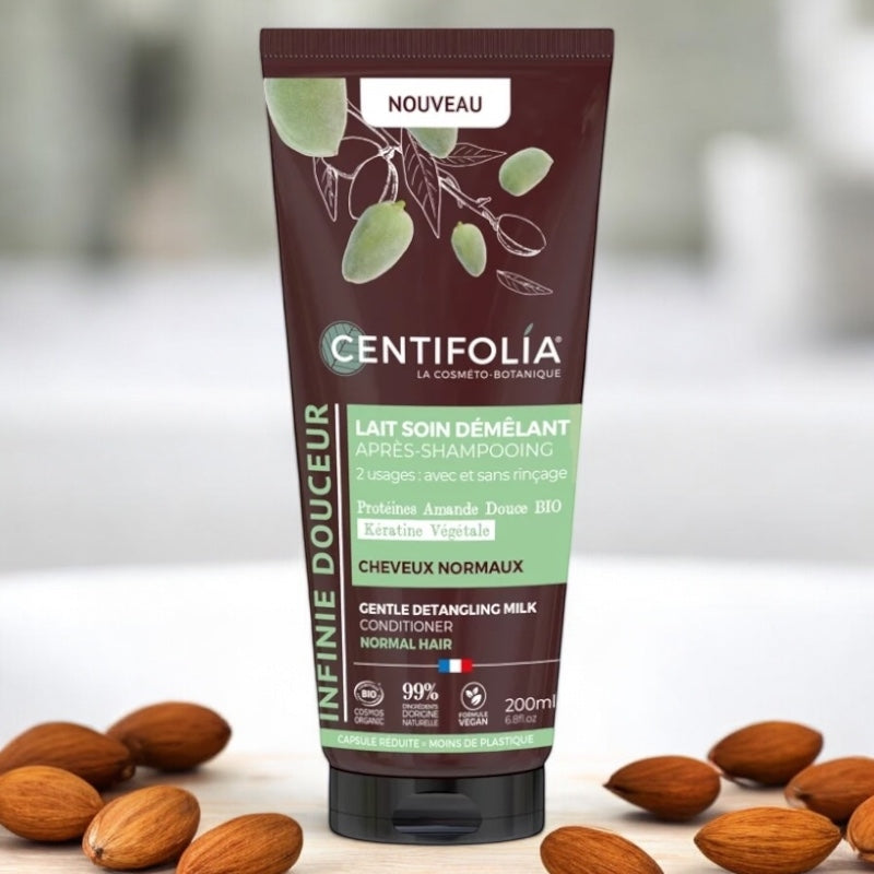 Lait soin démêlant douceur après-shampooing BIO amande - 200ml - Centifolia