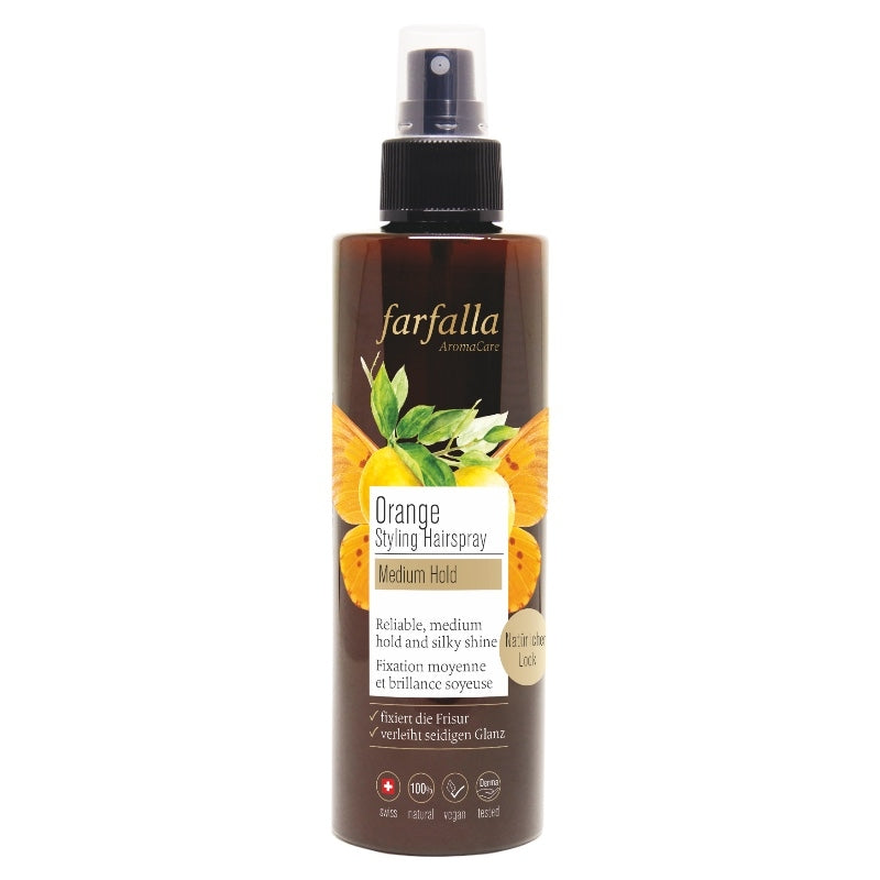 Laque pour cheveux BIO orange - 200ml - Farfalla