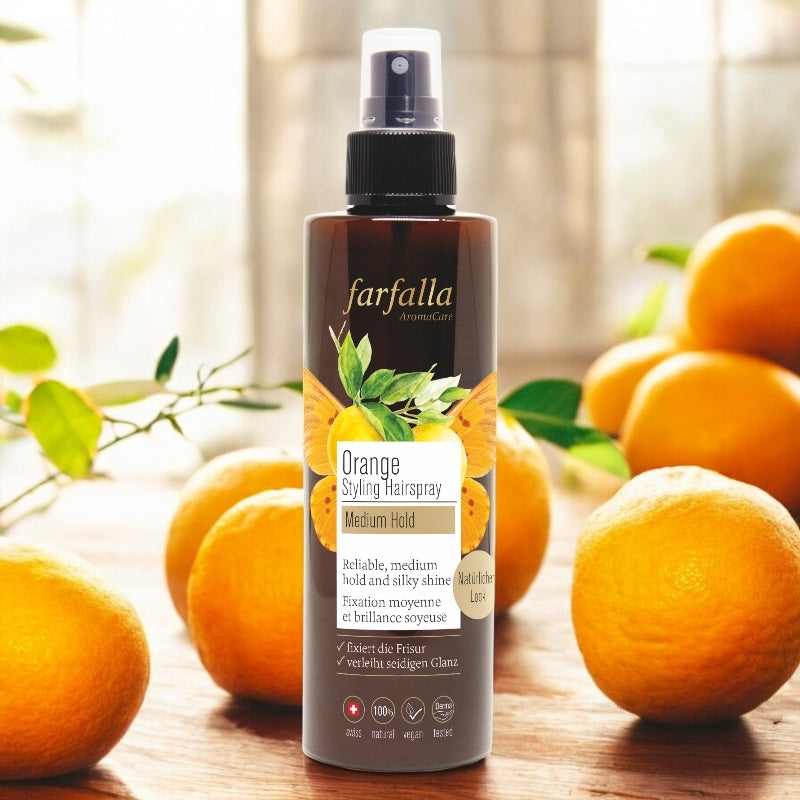 Laque pour cheveux BIO orange - 200ml - Farfalla