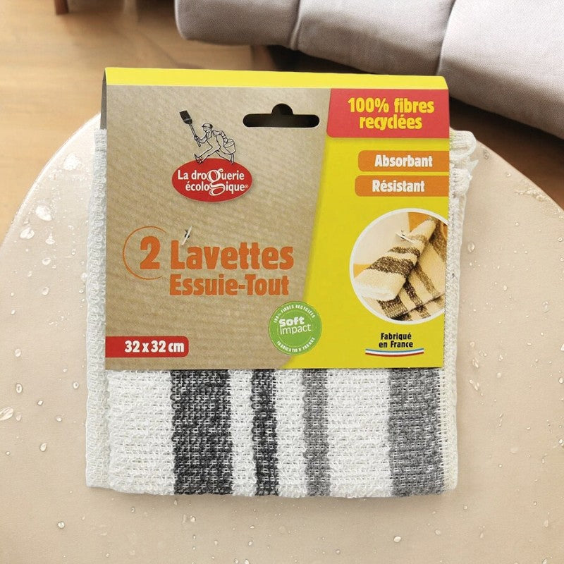 Papierhandtücher aus 100 % Recyclingfasern – 2 Stück – Die umweltfreundliche Drogerie