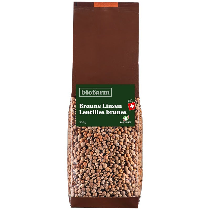Lentilles brunes suisses BIO - 500g - Biofarm