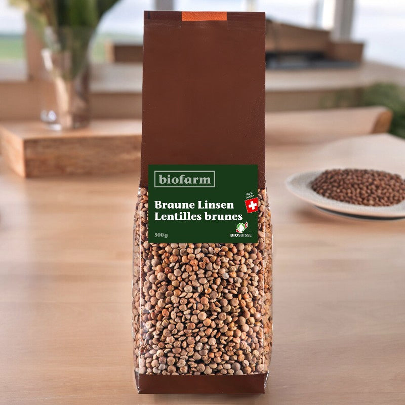 Lentilles brunes suisses BIO - 500g - Biofarm