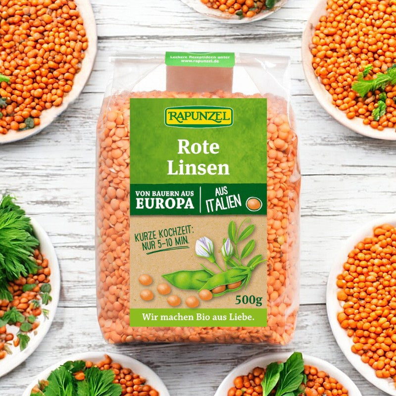 Lentilles corail BIO - 500g - Rapunzel