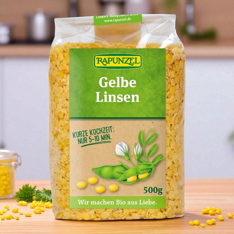 Lentilles jaunes BIO - 500g - Rapunzel