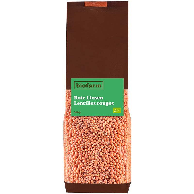Lentilles rouges BIO - 500g - Biofarm