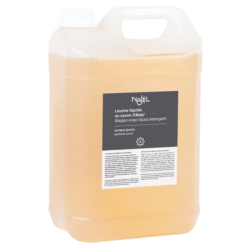 Lessive liquide au savon d'Alep parfum jasmin - 5l - Najel