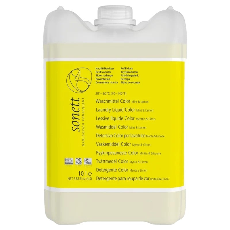 Lessive liquide couleur menthe & lemongrass ECO - 10l - Sonett
