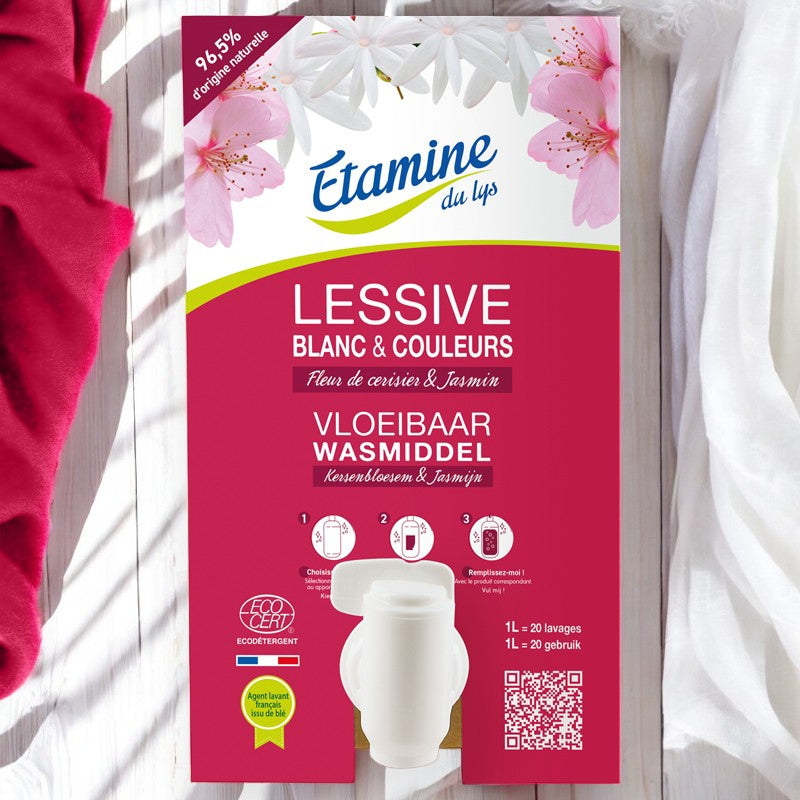 Lessive liquide écologique fleur de cerisier & jasmin - 10kg Etamine du Lys