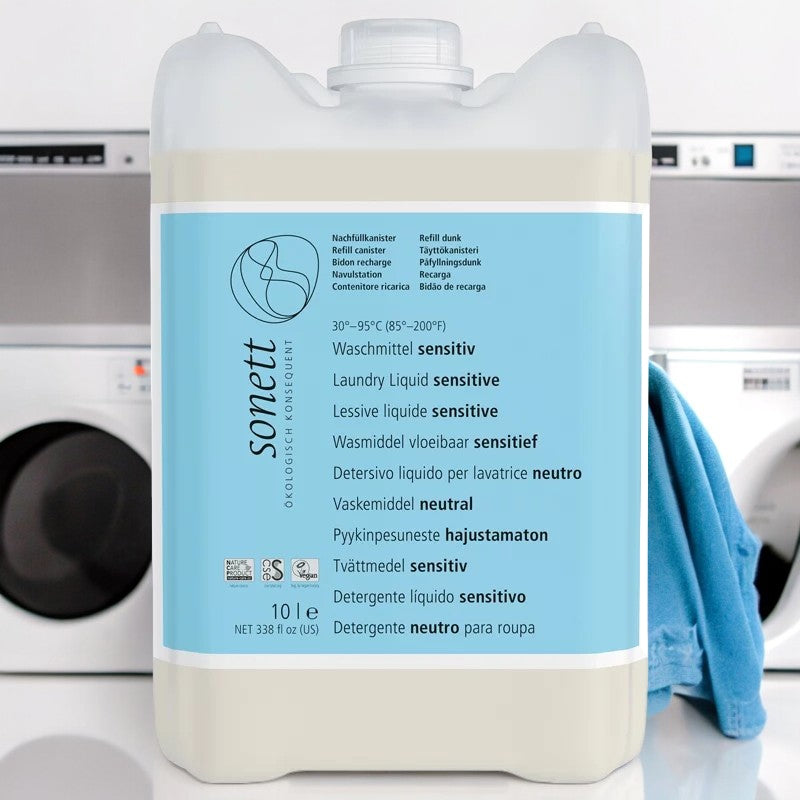 Sonett ECO, parfümfreies, flüssiges Waschmittel für empfindliche Haut – 10 l