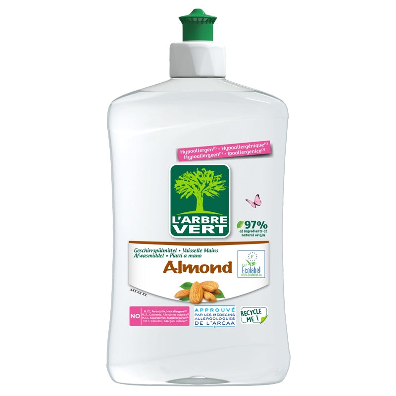 Umweltfreundliches Geschirrspülmittel mit Mandelduft - 500 ml - L'Arbre Vert