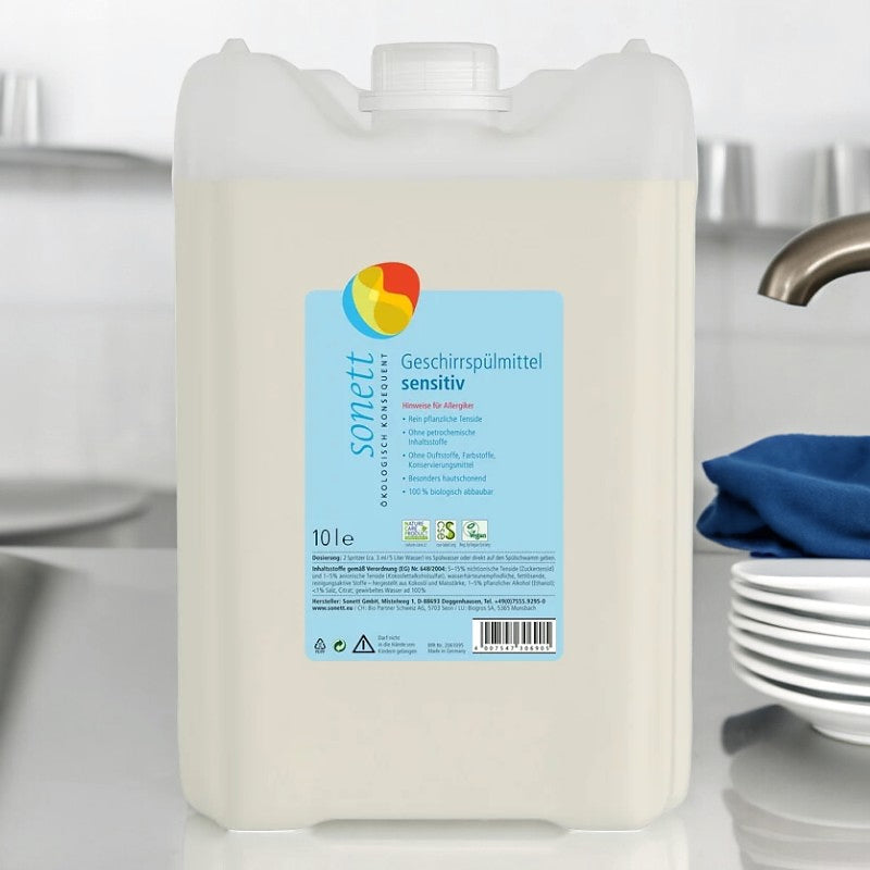 Liquide vaisselle sensitif sans parfum ECO - 10l - Sonett