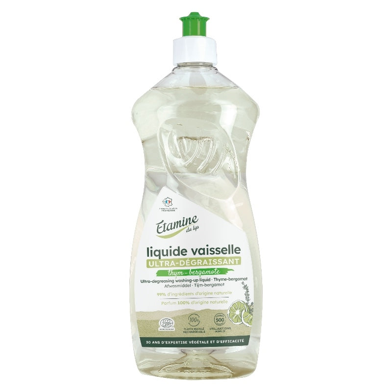 Ultra-entfettendes Geschirrspülmittel mit Thymian und Bergamotte - 1L - Etamine du Lys