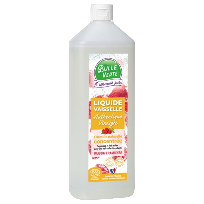 Umweltfreundliches Geschirrspülmittel mit Essig und Himbeere - 1L - Bulle Verte