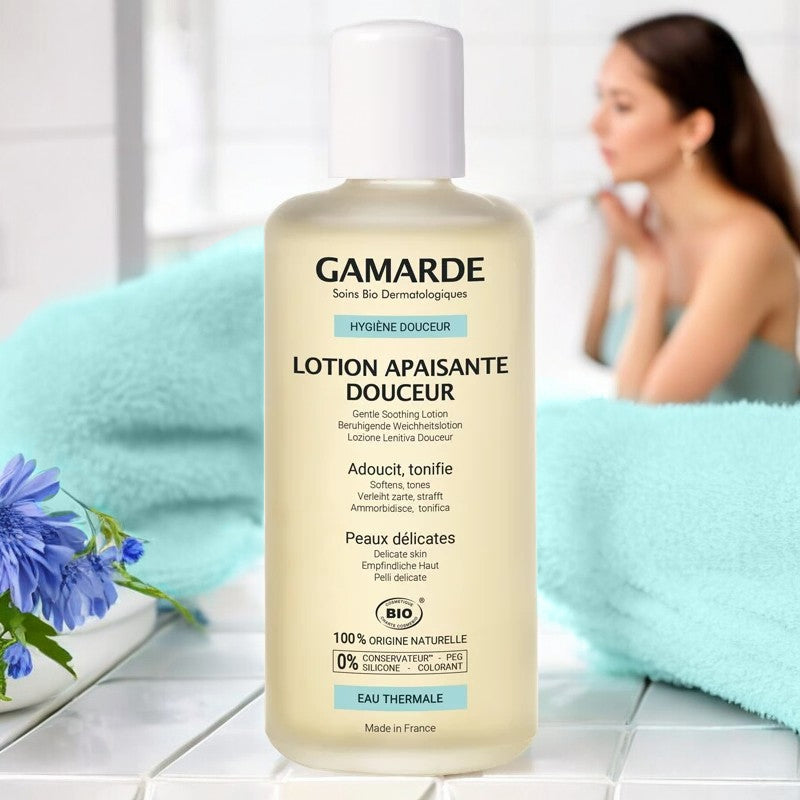 Lotion apaisante douceur BIO bleuet & eau thermale - 200ml - Gamarde