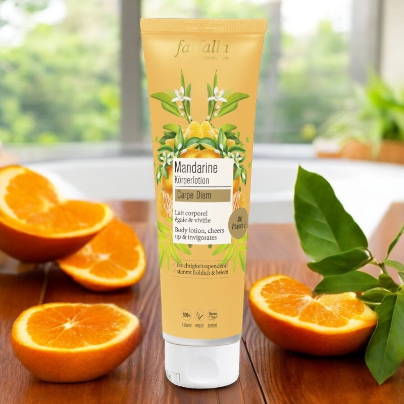 Feuchtigkeitsspendende Bio-Mandarinen-Körperlotion – 150 ml – Farfalla
