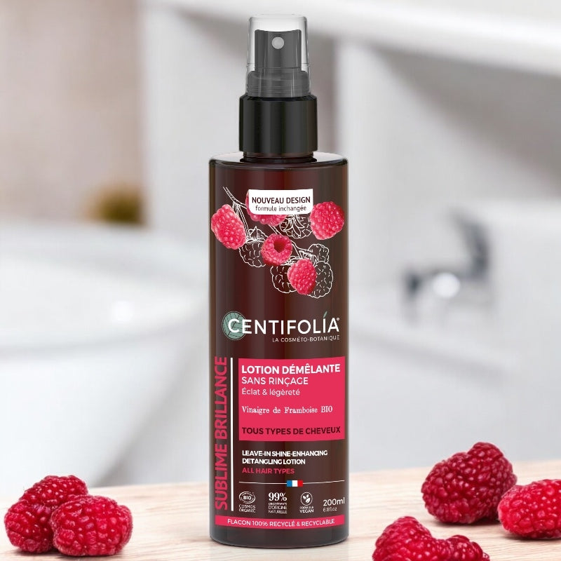 Lotion démêlante sans rinçage BIO vinaigre de framboise - 200ml - Centifolia