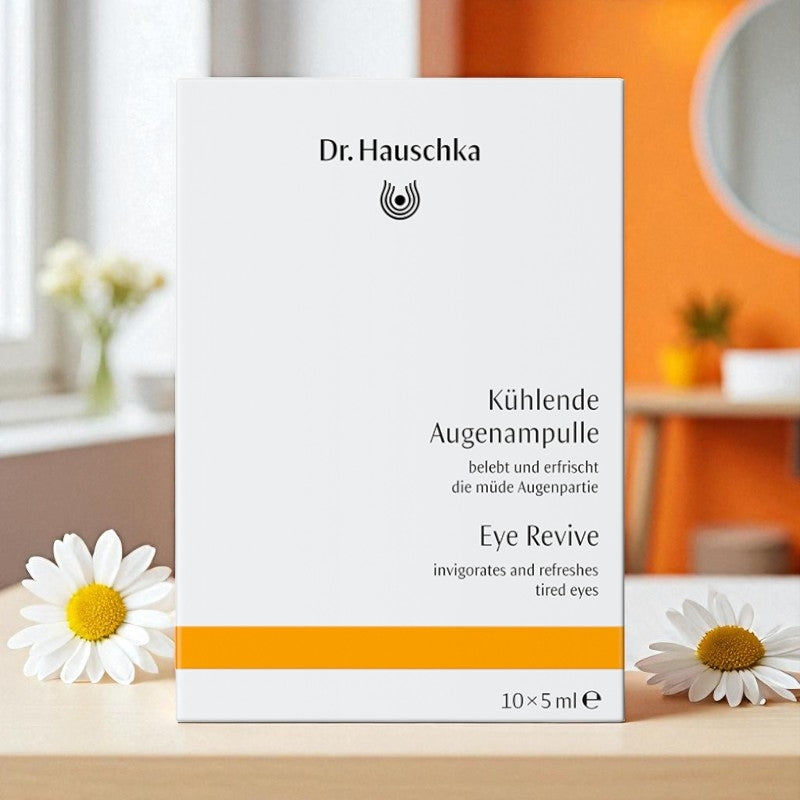 Erfrischende Bio-Augenlotion mit Kamille und Schwarzem Teebaum – 10 x 5 ml – Dr. Hauschka