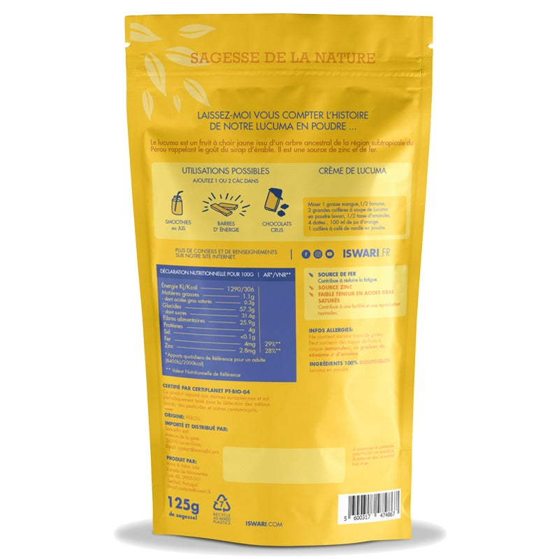 Lucuma Bio-Pulver – 125 g – Iswari