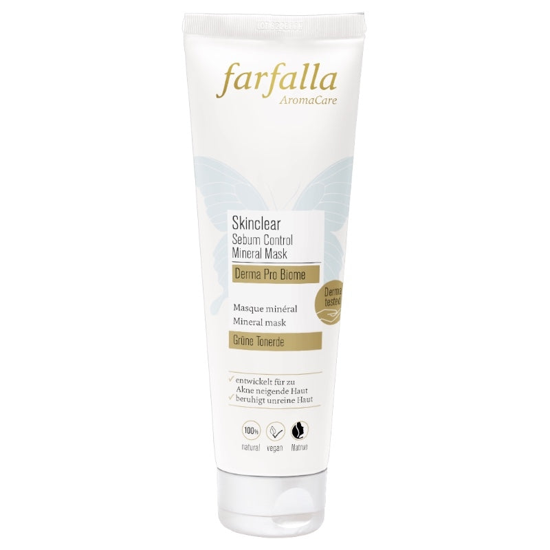 Bio-Mineralmaske mit grüner Tonerde und Teebaumöl – 50 ml – Farfalla