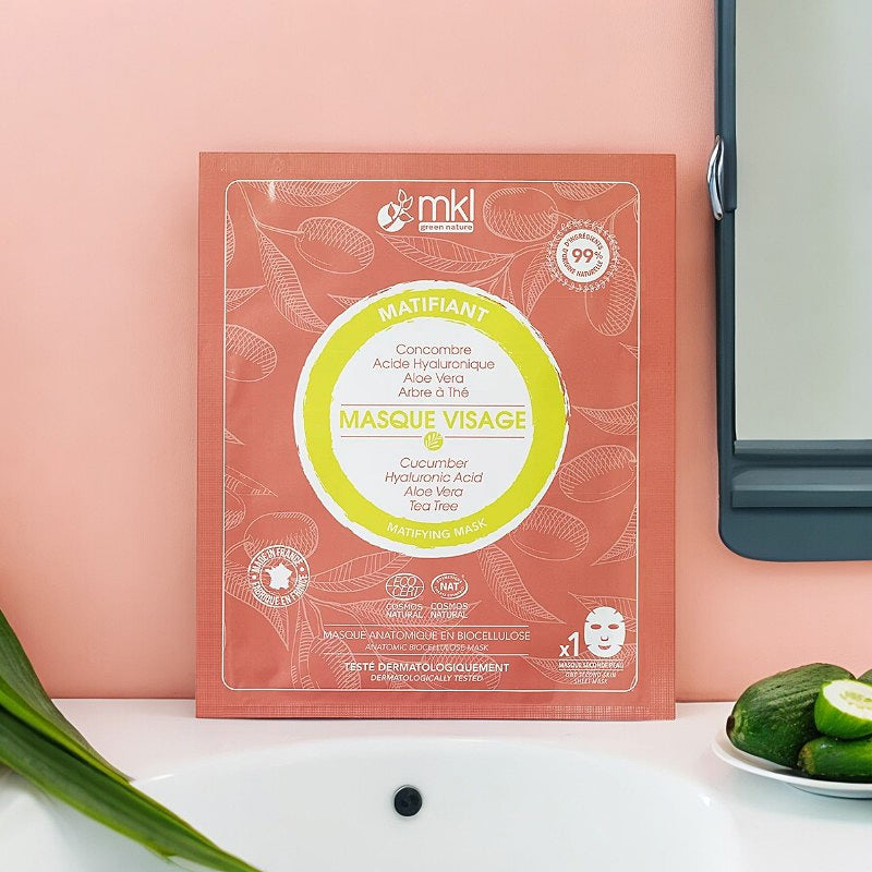 Natürliche, mattierende Gurken-Gesichtsmaske - MKL Green Nature