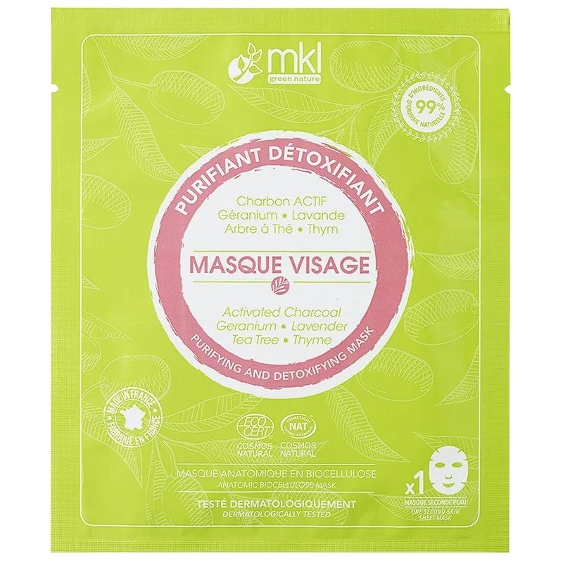 Natürliche, reinigende Kohle-Gesichtsmaske - MKL Green Nature