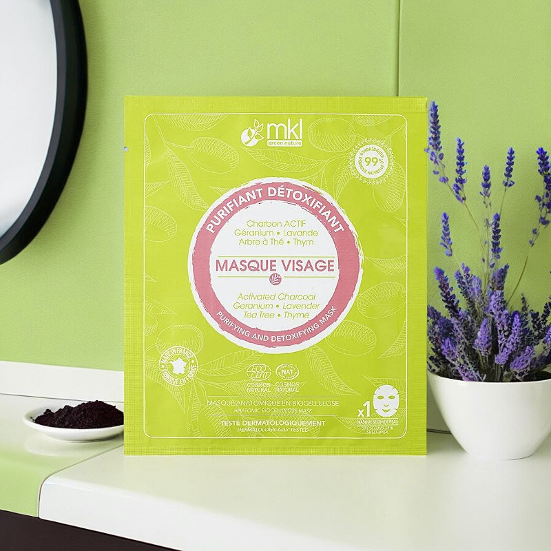 Natürliche, reinigende Kohle-Gesichtsmaske - MKL Green Nature
