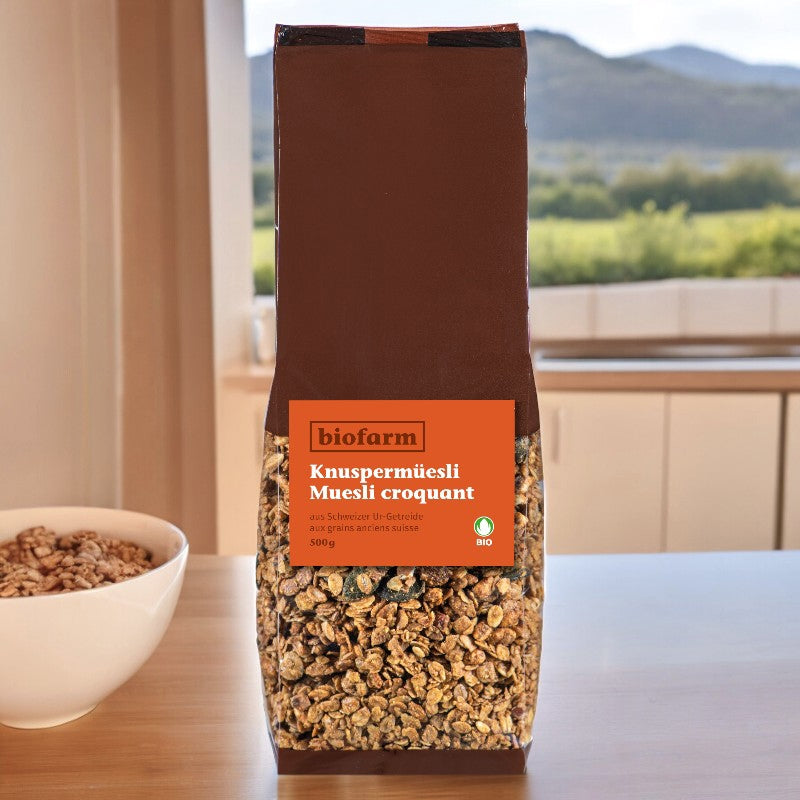 Müesli croquant aux grains anciens suisse BIO - 500g - Biofarm