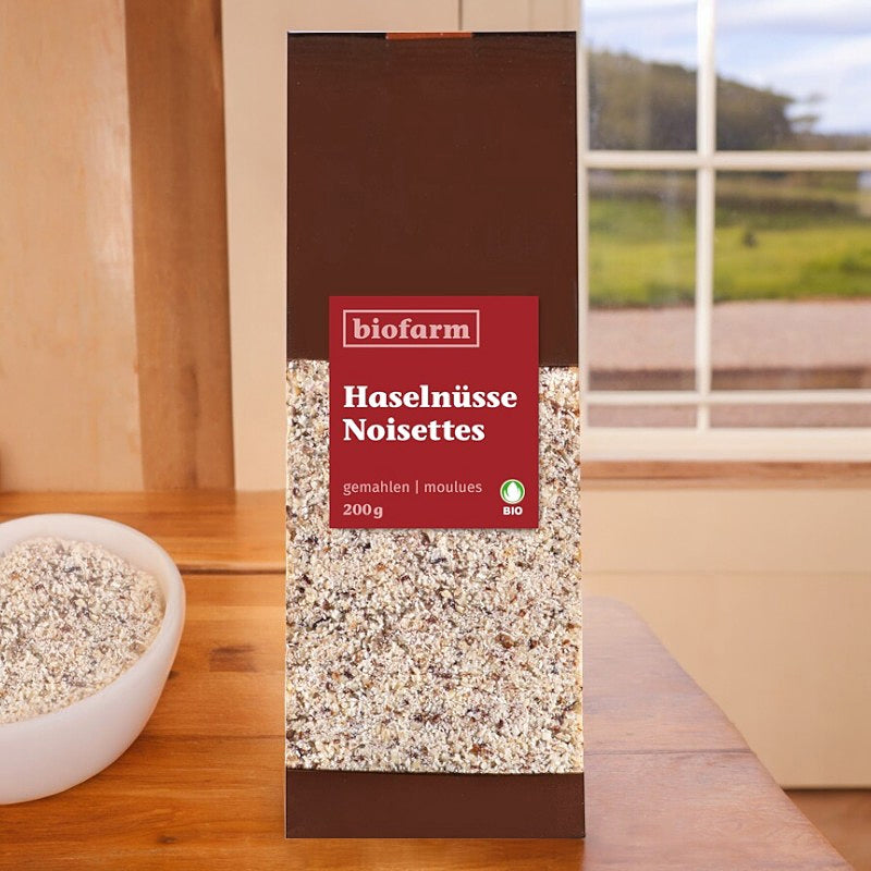 Bio-Haselnüsse, gemahlen – 200 g – Biofarm