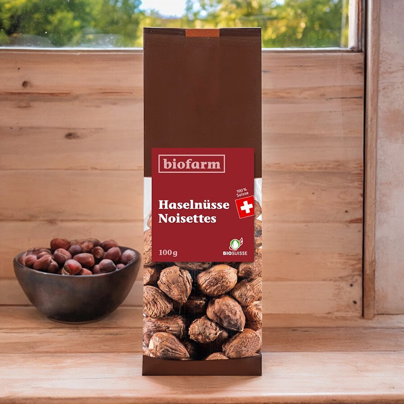 Bio-Schweizer Haselnüsse – 100 g – Biofarm