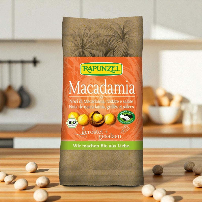 Bio-Macadamianüsse, geröstet und gesalzen – 50 g – Rapunzel