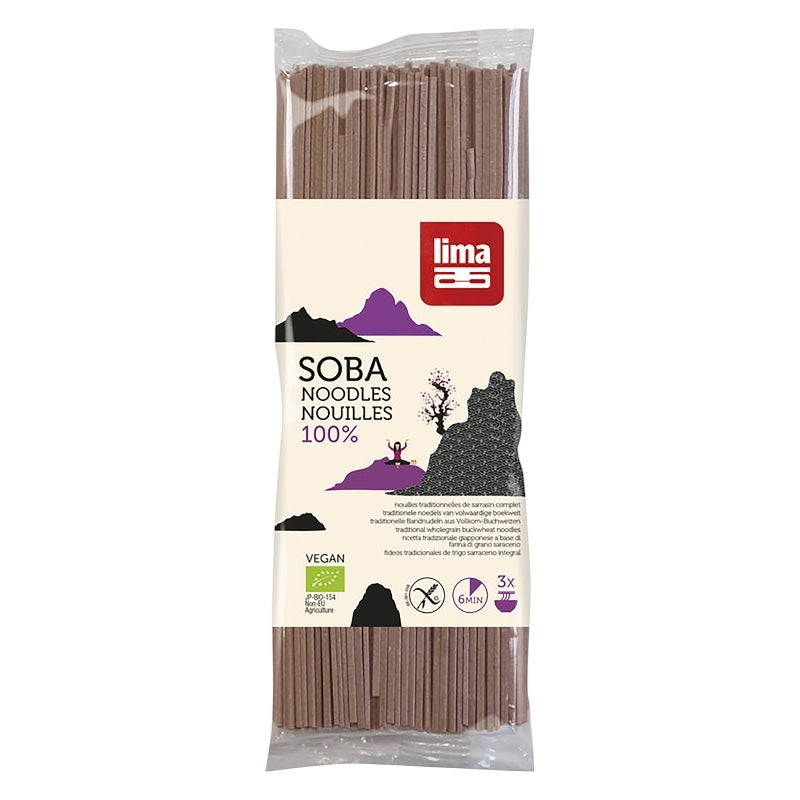 Nouilles à la farine de sarrasin complet BIO - Soba - 200g - Lima