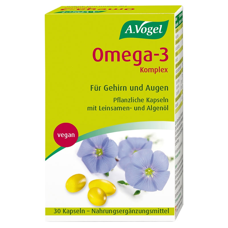 Omega-3-Komplex für die Gesundheit von Gehirn und Augen – 30 Kapseln – A.Vogel