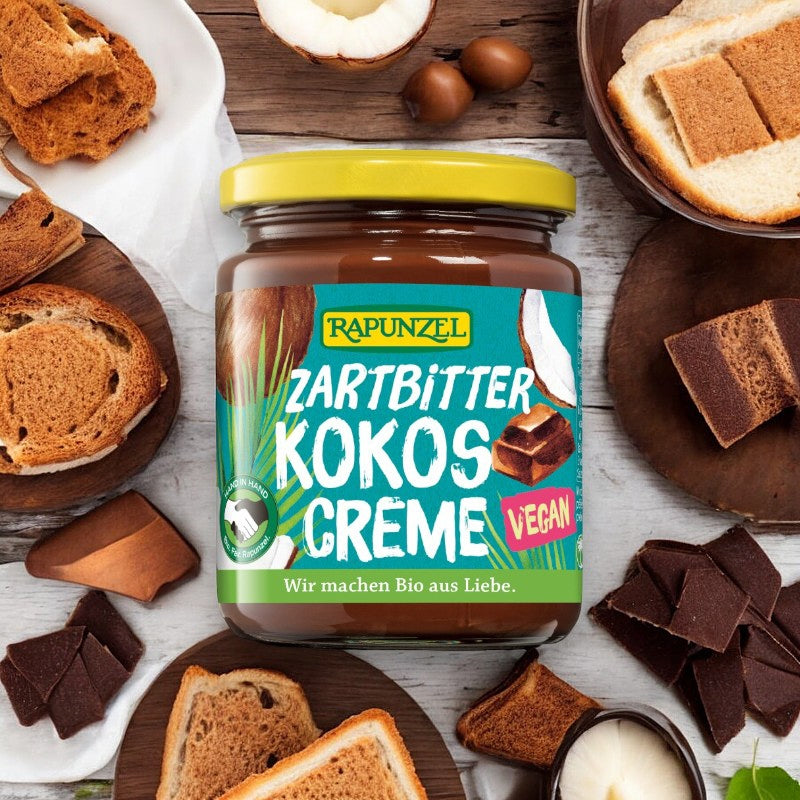 Bio-Kokos-Schokoladenaufstrich mit dunkler Schokolade – 250 g – Rapunzel
